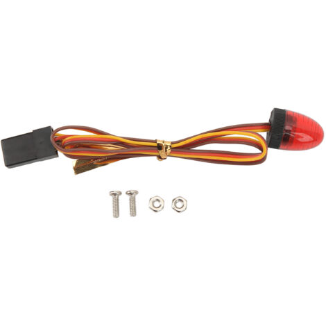 10x15mm rote LED-Warnleuchte, 5 Beleuchtungsmodi, hohe Simulation für 1/10 RC-Autos, kompakt und rund.