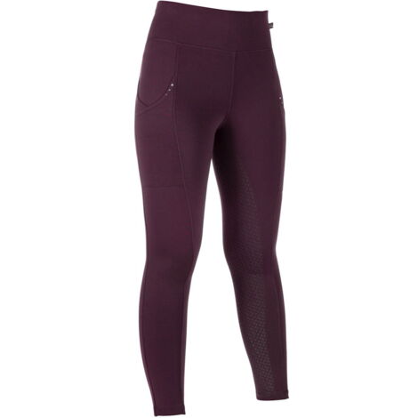 11/13 anni, blu scuro: Leggings equitazione bambina in tessuto a maglia con grip totale in silicone modello Cosy II