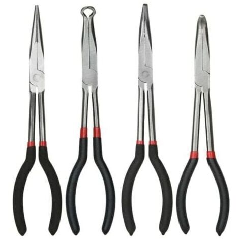 11"/28cm Long Nose Pliers Set - Set of 4 Long Nose Pliers for Various Purposes MUMU