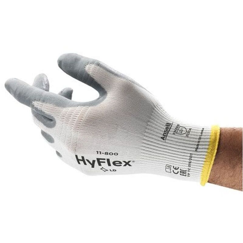Ansell - 11-800 Size 8, 0 Mechanical Protection Gloves - Grey White