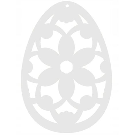 11. Colgante con forma de huevo de Pascua con flor blanca