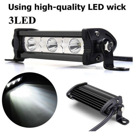 11 См Мощен LED бар с насочена Spot светлина 9W 3 LED 12V 24V За Мотор, АТВ, Джип, 4х4, Offroad, Камион