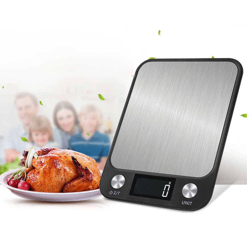 

22 libras de alimentos Escala balanza de cocina digital Pantalla LCD Peso de la escala G OZ LB KG ML para Hornear Cocinar Escala del alimento del