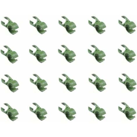 11 mm verstellbare Universal-Rankschlaufe für Kletterpflanzen, 20 Stück, für grüne Rattan-Verbindungsstücke, für Gewächshäuser, mit Blumenklemmschlaufe.