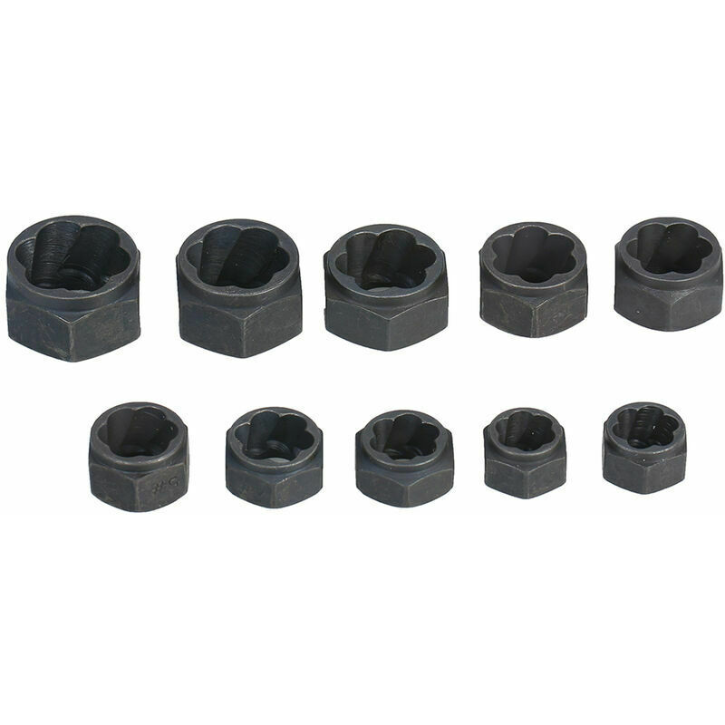Tonchean Clé à douille,11 pack Kit d'extracteur d'écrou de boulon à impact Extracteur d'écrou Douille torsadée 9-19MM Kit d'outils d'extracteur de