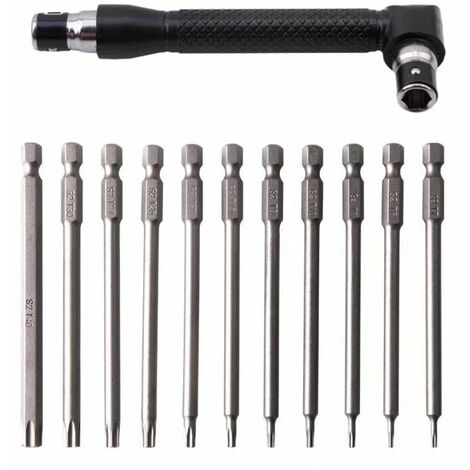 11 Pcs Embout Tournevis Torx et Poignée de Bit Torx Magnétique avec Tige Hexagonale Embouts Torx Creux pour Outillage Mecanique Auto T6 T7 T8 T9 T10 T15 T20 T25 T27 T30 T40 56Vingt