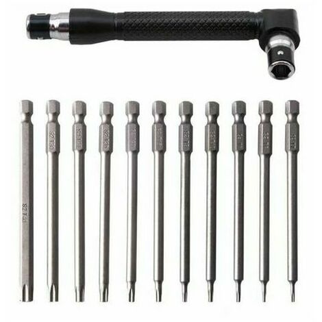 11 Pcs Embout Tournevis Torx et Poignée de Bit Torx Magnétique avec Tige Hexagonale Embouts Torx Creux pour Outillage Mecanique Auto T6 T7 T8 T9 T10 T15 T20 T25 T27 T30 T40