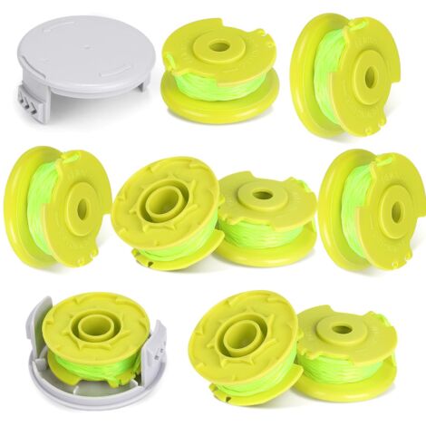 11 Pezzi Filo Tagliabordi Bobina Filo per Decespugliatore Filo Rotofil Compatibile con Ryobi One+ 18V 24V 40V Tagliabordi Ø2.0mm 3,4M Bobina Filo (9 Filo Rotofil + 2 Coperchi)
