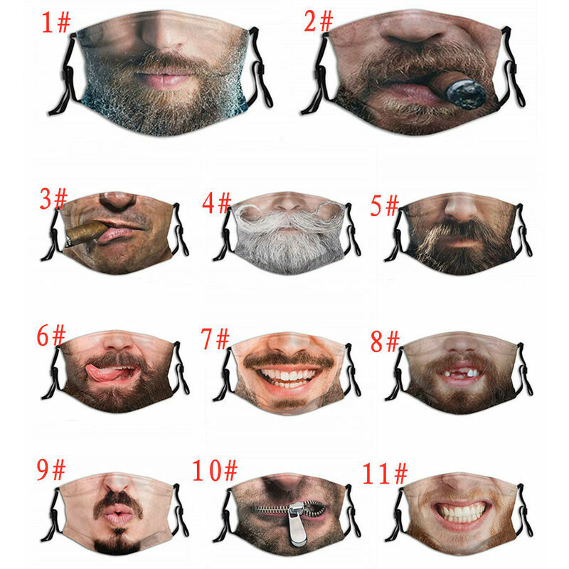 11 Pezzi Maschera per il viso in cotone Lavabile