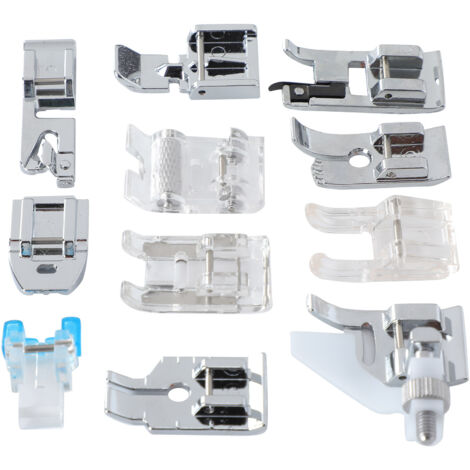 11 Pièces Pied Presseur Machine à Coudre Multifonction 505A pour Fermeture Invisible et Couture