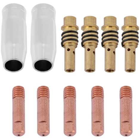 11 porte-buses et embouts de contact pour poste à souder MIG, accessoires consommables compatibles avec le pistolet torche 15AK