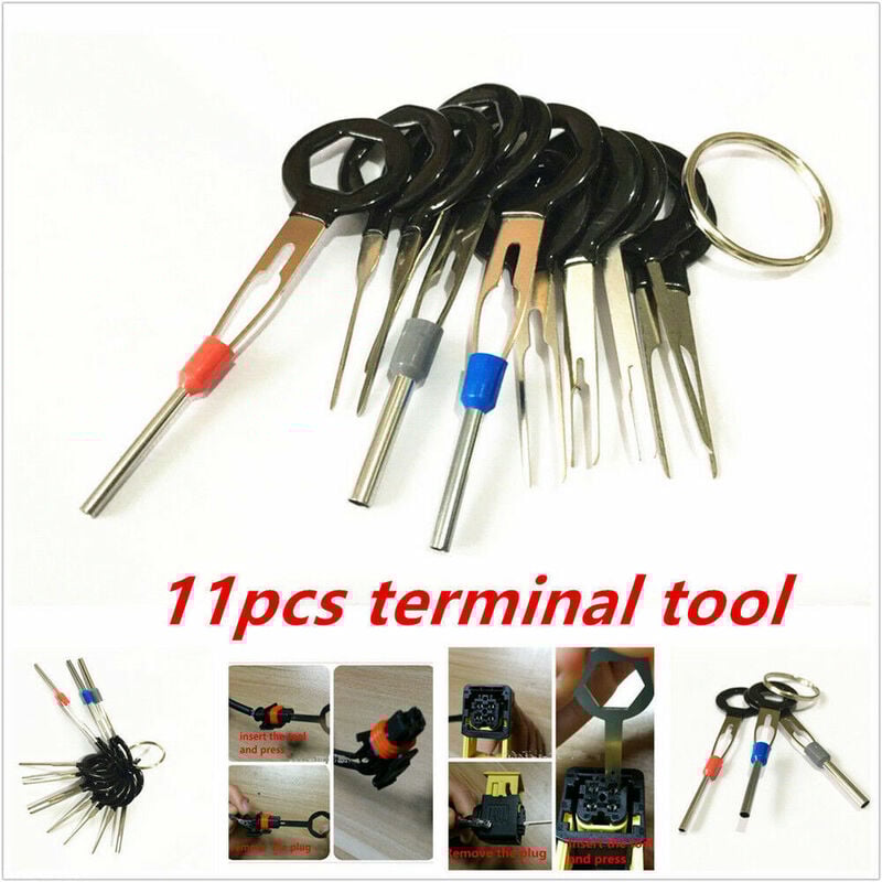 11 teile/satz Auto Terminal Entfernung Werkzeug Elektrischen Verdrahtung Crimp Stecker Pin Extractor Kit Auto Terminal 1 Reparatur Hand | 04537365537163