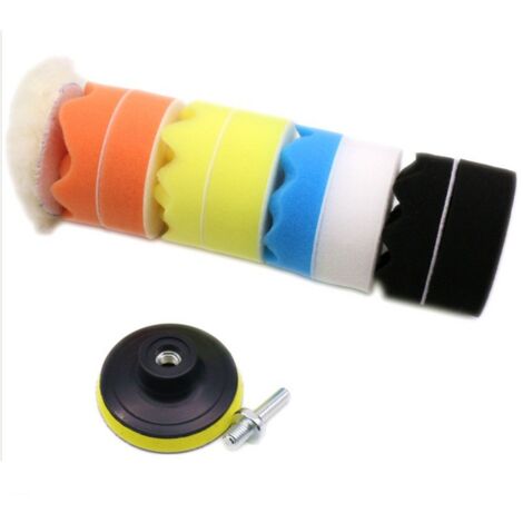 11-teiliger Auto-Polierschwamm, 3-Zoll-Polierschwamm-Set mit M10-Bohrer-Adapter, Polierpads für Autopolierer und Wachsen