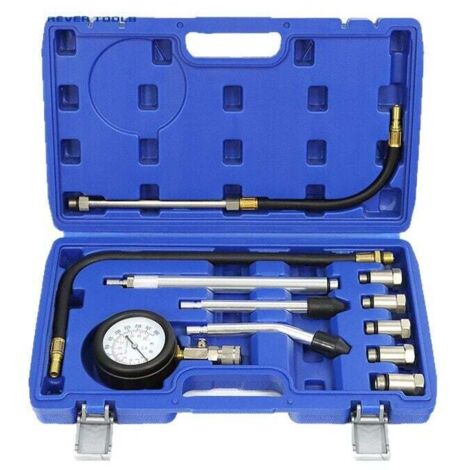 11-teiliges Adapter-Kit für Motorkompressionstester, Kfz-Motordruckmessgerät für Autos, Transporter, Motorräder und LKWs