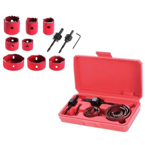 11-teiliges Lochsägen-Set (19–64 mm) – Lochsägen-Set aus HSS mit gehärteten Zähnen, geeignet für Holz, Gipskarton, Kunststoffe und Weichmetalle  Vielseitiges Lochsägen-Set für professionelles und Heim
