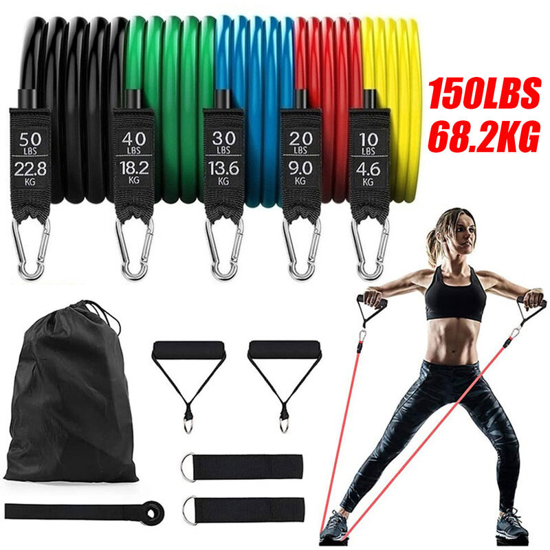 

11 Unids / set Bandas de Resistencia de Látex Equipo de Fitness para el Hogar Cuerda de Tracción Extender Ejercicio de Entrenamiento