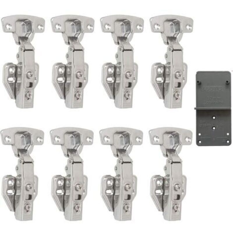 110° 35mm Front Soft Close Hinges with Hydraulic Damper for Kitchen Cabinet Door Automatic Hinge Built-in Damping Pack of 8