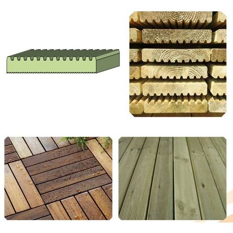110 decking pino tedesco massello impregnato in autoclave certificato FSC mm19x95x2400 MQ25