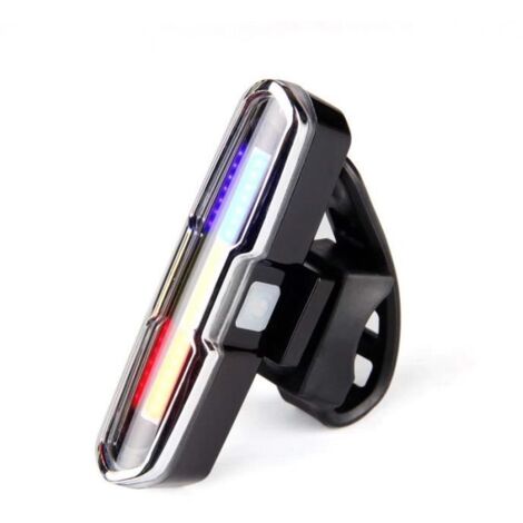 110 Lumens Feu Arrière Vélo Puissant, Lampe Vélo LED Rechargeable USB avec 5 Modes Fixe / Flash