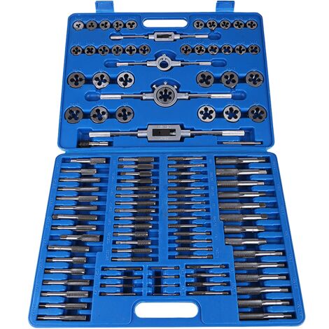 110 pièces/ensemble M2-M18 Écrou Filetage Tarauds Avec Poignée De Clé Kit D'outils À Main Robuste