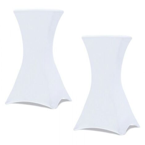 110 x 60 CM white folding bar table cover (set of 2), hotel wedding banquet decoration