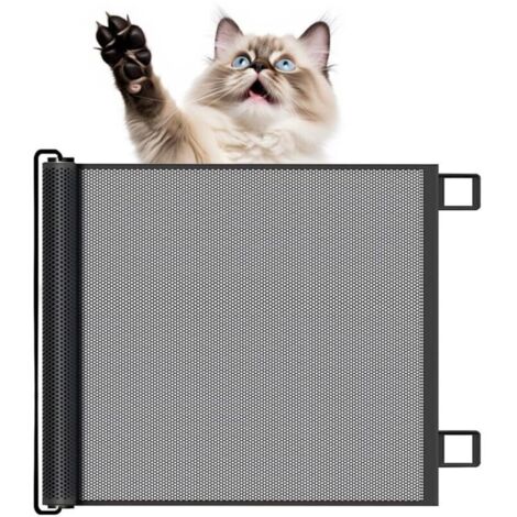 （110 x 78cm）Barrière de Sécurité Retractable et Extensible pour Bébés, Enfants et Chiens - Protection pour Escaliers, Couloirs, Intérieur et Extérieur
