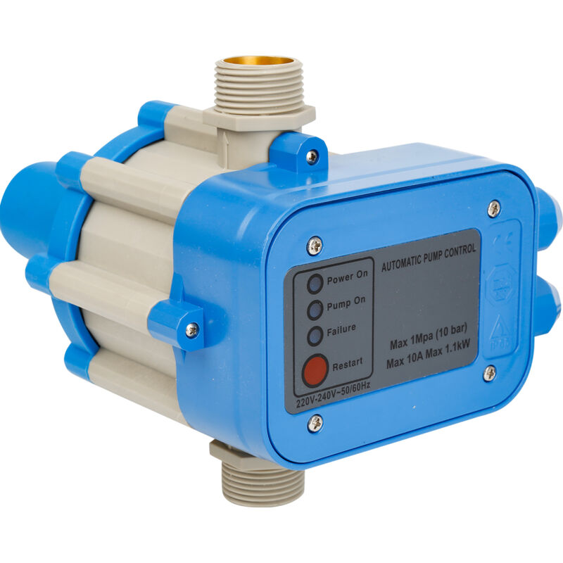 Jopassy - 1100 w 4800 l/h - Contrôle électronique de la pompe - Interrupteur de pression de 10 bar pour l'eau, contrôle de pression, interrupteur de