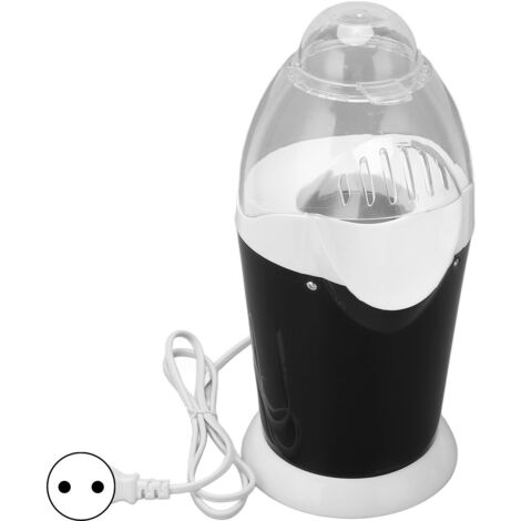 1100-W-Popcornmaschine, schwarz – Heißluft-Popcornmaschine für Zuhause, Küche, Studentenwohnheim und Camping – 220-V-EU-Stecker