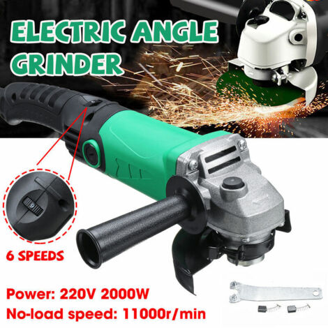 [11000RPM 100mm] Meuleuse d'angle électrique multifonction 220V 2000W ponceuse domestique 6 FIiles vitesse réglable