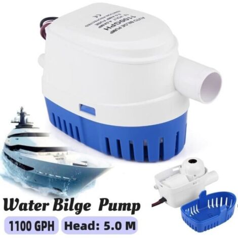 1100GPH bateau 12V Marine automatique submersible pompe à eau de cale interrupteur à flotteur entièrement automatique interne -WAN