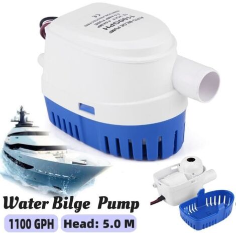 1100GPH bateau 12V Marine automatique submersible pompe à eau de cale interrupteur à flotteur entièrement automatique interne -WAN
