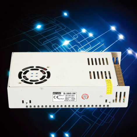 110–220 V Wechselstrom auf 36 V Gleichstrom, 10 A Schaltnetzteil, 360 W Spannungswandler für LED-Beleuchtung