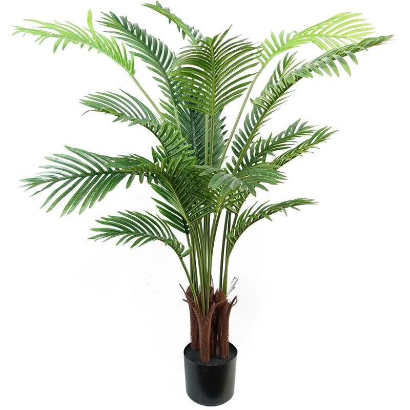 110cm Artificial Areca Palm Tree Potted in Black Pot