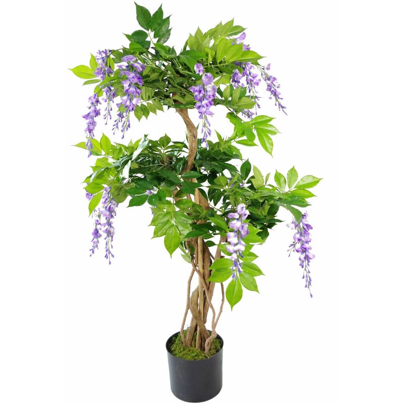 Leaf - 110cm Artificial Purple Wisteria Tree