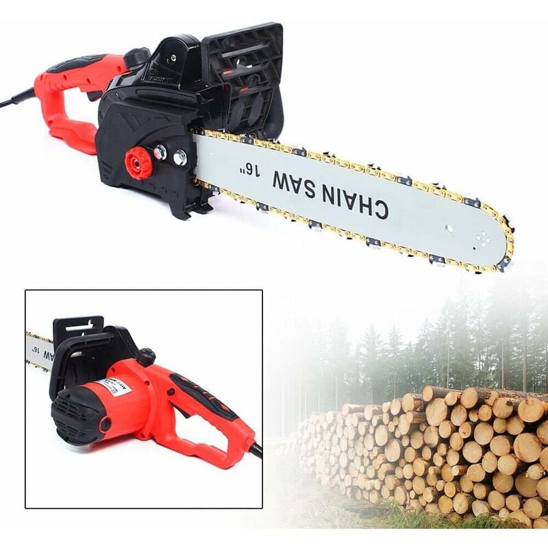Senderpick - Tronçonneuse électrique 16 pouces 2000 w Coupe-barre et chaîne Outil de coupe de bois Outil léger Chaîne de tronçonneuse Tronçonneuse