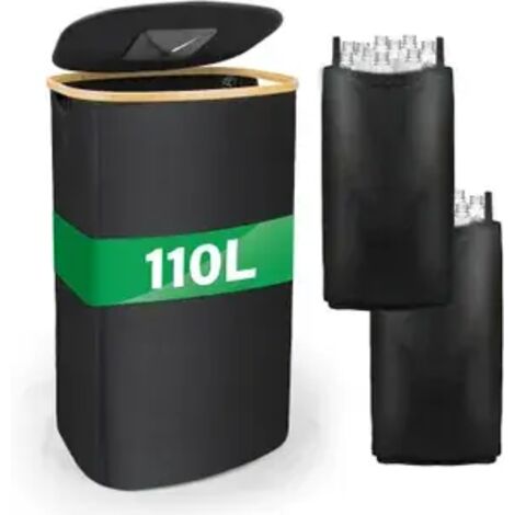110L Faltbarer Flasche Recyclingbin, enthält 2 wiederverwendbare Innentasche, Recyclingflaschenlagerung, geeignet für Wohnzimmer, im Freien, Büro, Aufbewahrungsbox, Multifunktionale Aufbewahrungsbox,