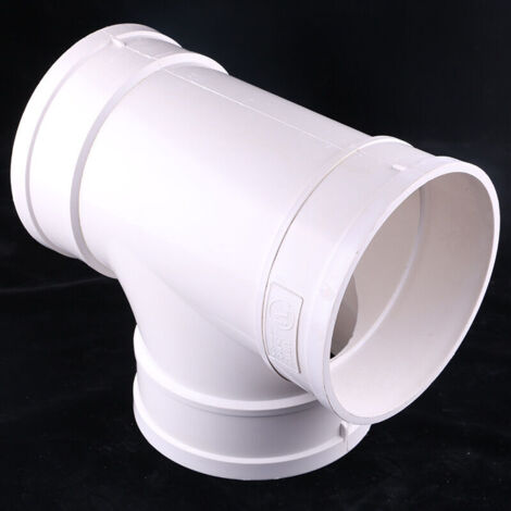 Ø110mm Connecteur de Conduit Répartiteur 3 Voies (90 Degrés) xd - Connecteur de Conduit Rond - Ventilateur d'Extraction - Té de Ventilation pour Sécheuse - Ø11cm Plastique ABS Blanc.