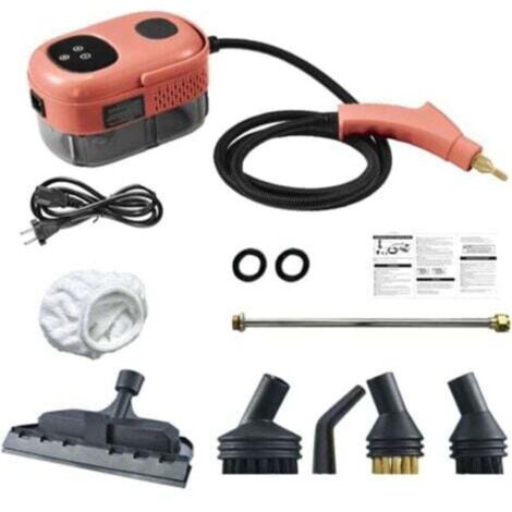 110V/220V Nettoyeur à vapeur manuel à haute pression et température Nettoyeur à vapeur commercial Climatiseur ménager Hotte de cuisine Nettoyeur à jet pour voiture-rose