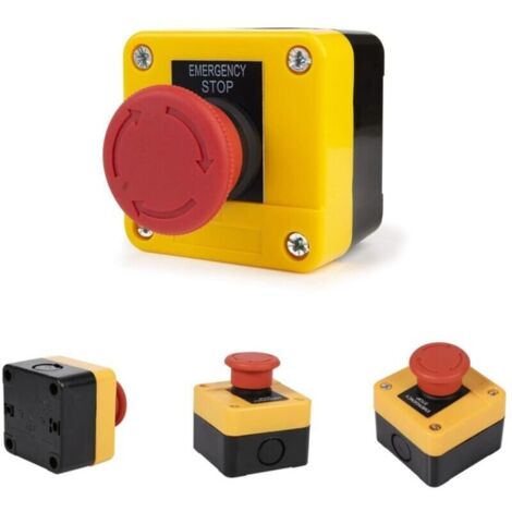 110v - 400v Bouton Arret D'Urgence Indice D'éTanchéIté Ip65,Arret D'Urgence Coupe Circuit Bouton Poussoir