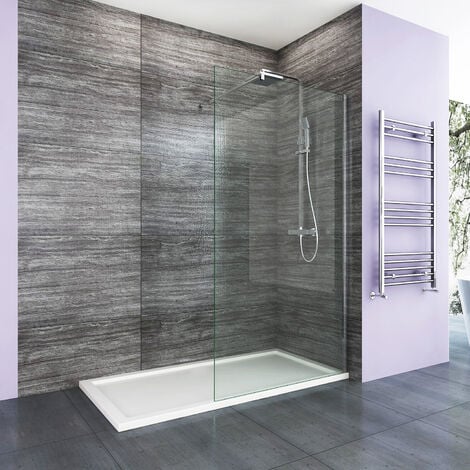 SONNI 110x200cm Walk in Paroi de douche, NANO ESG 8mm, Paroi de douche en verre avec stabilisateur