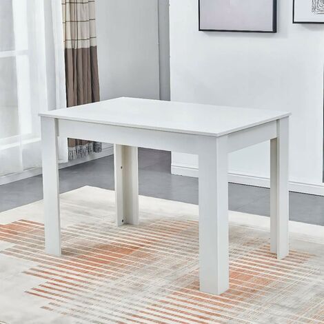 110x70 cm Dining Table Home Kitchen Table Space Saving Dining Table for 2-6 Seater Table for Kitchen Dining Room (White)