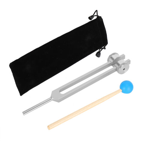 111-Hz-Stimmgabel aus Aluminiumlegierung für Yoga und Meditation, Energiegabel mit silbernem Hammer