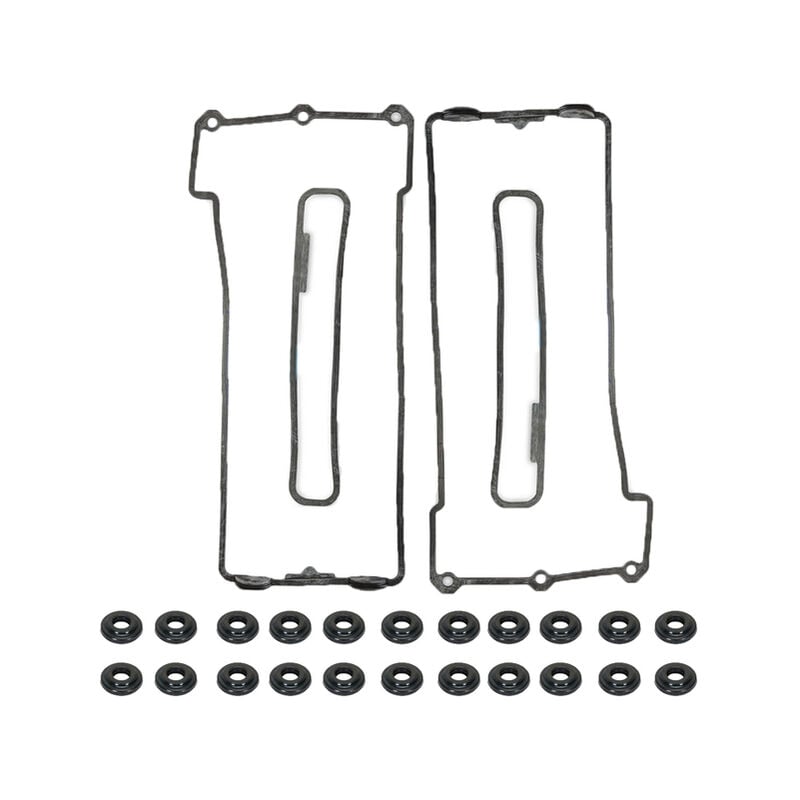 11129069872 11129069871 auto Ventil Abdeckung Dichtung L + R 22 Scheiben für BMW E34 E39 E32 E38 M60 M62 Motor,Black | 04537371616920