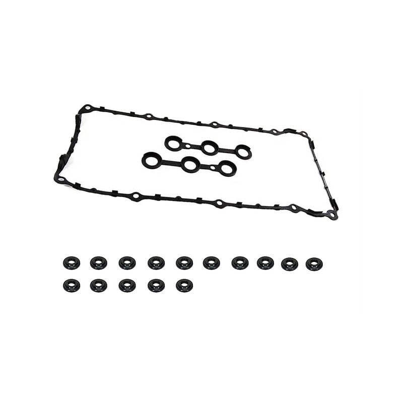 11129070530 11120034106 auto Ventil Abdeckung Dichtung + 15 Ösen für bmw E36 E34 320I 520I 525I M50 M52B Motor Auto zubehör,Black | 04537371610928
