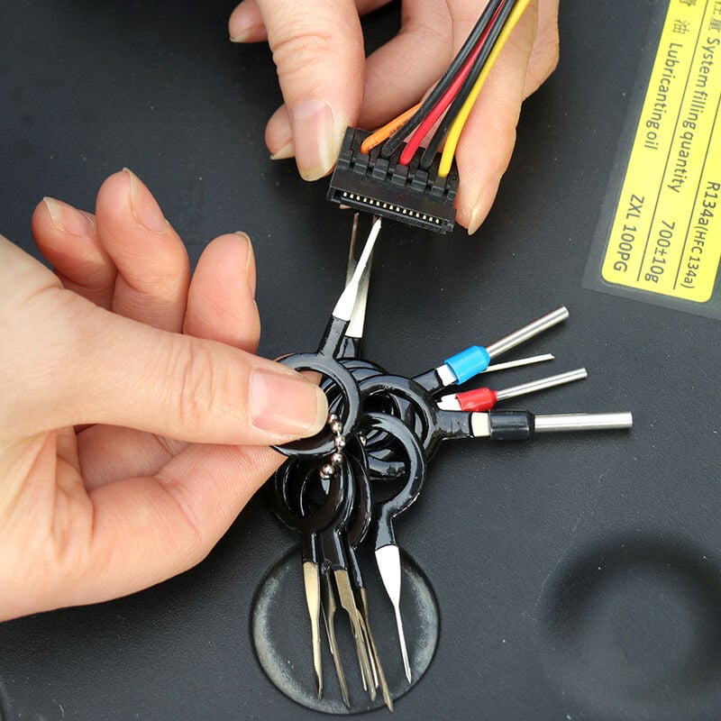 11/18PCS Auto Terminal Entfernung Kit Verdrahtung Crimp Stecker Pin Extractor Puller Terminal Auto Reparatur Professional Tools,18-piece set | 04537365533547 11/18PCS Auto Terminal Entfernung Kit Verdrahtung Crimp Stecker Pin Extractor Puller Terminal Auto Reparatur Professional Tools,18-piece set | 04537365533547