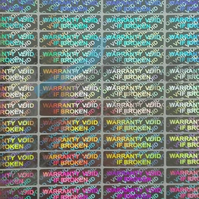 Image of 112 Etichette adesive sigilli ologrammi di garanzia e sicurezza con doppia scritta