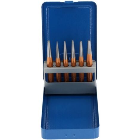 BANYO GEDORE Punzone, Set di 6 Pezzi, Cacciaspine Set con Custodia Metallica, Temprato, Rinvenuto, Acciaio, Utensile, 8754060