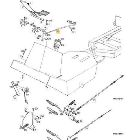 1134-2766-02 - Câble d'avancement pour Tracteur Tondeuse STIGA