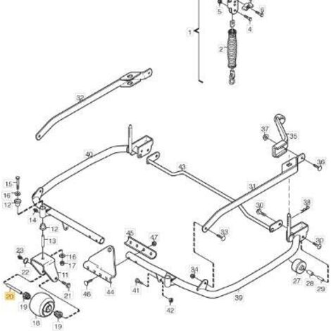 1134-5209-01 - Axe de roue de Plateau pour Tracteur Tondeuse STIGA