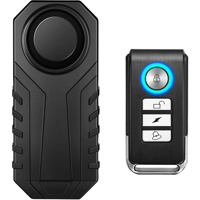 Jusch - 113dB Alarme de vélo sans fil Vibration Motion Sensor Alarme de moto étanche avec télécommande